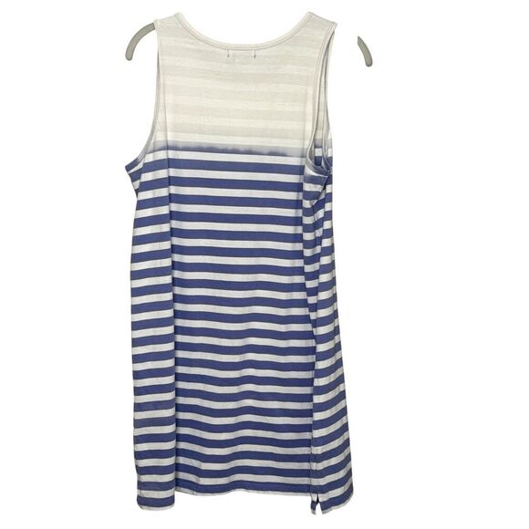 Z Supply Aya Sun Stripe Dress Medium Blue White Sleeveless Tank Casual Summer - Picture 7 of 9